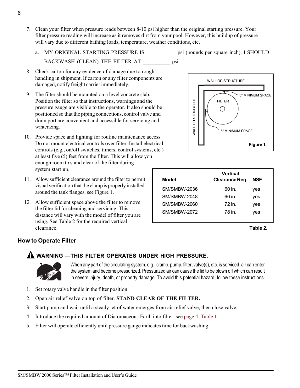 Pentair SM/SMBW 2000 User Manual | Page 12 / 20