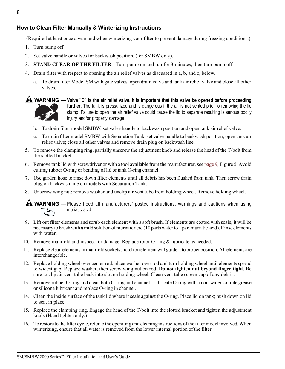 Pentair SM/SMBW 2000 User Manual | Page 14 / 20