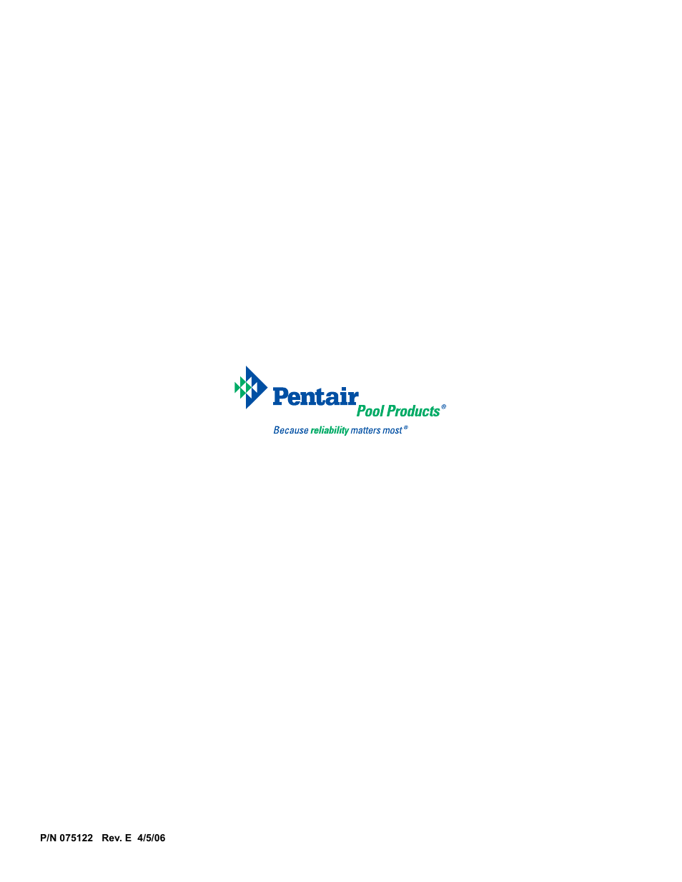 Pentair SM/SMBW 2000 User Manual | Page 20 / 20