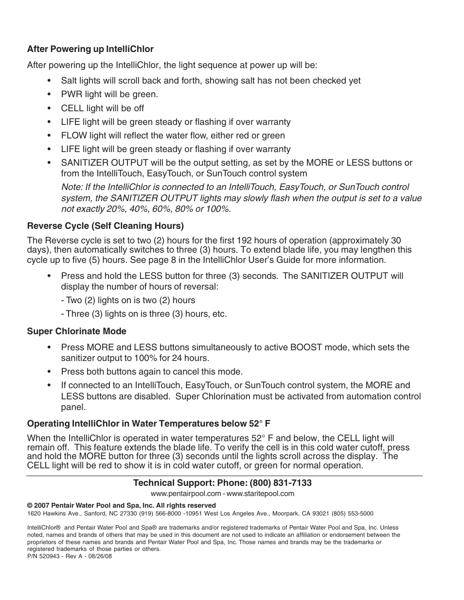 Pentair IntelliChlor User Manual | Page 2 / 2