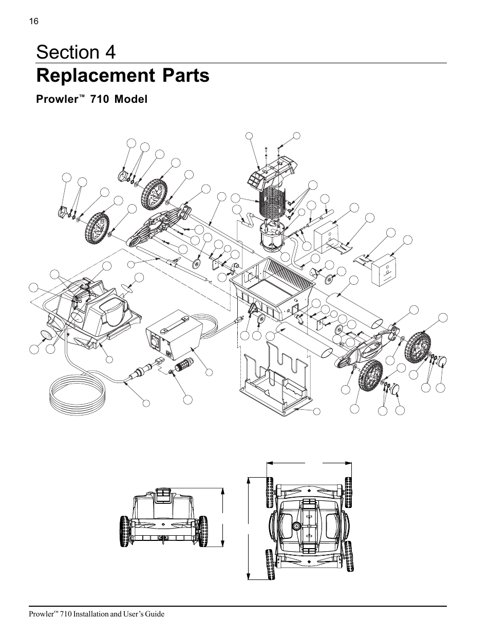 710 model, Prowler, 710 installation and user’s guide | Pentair 710 User Manual | Page 20 / 24