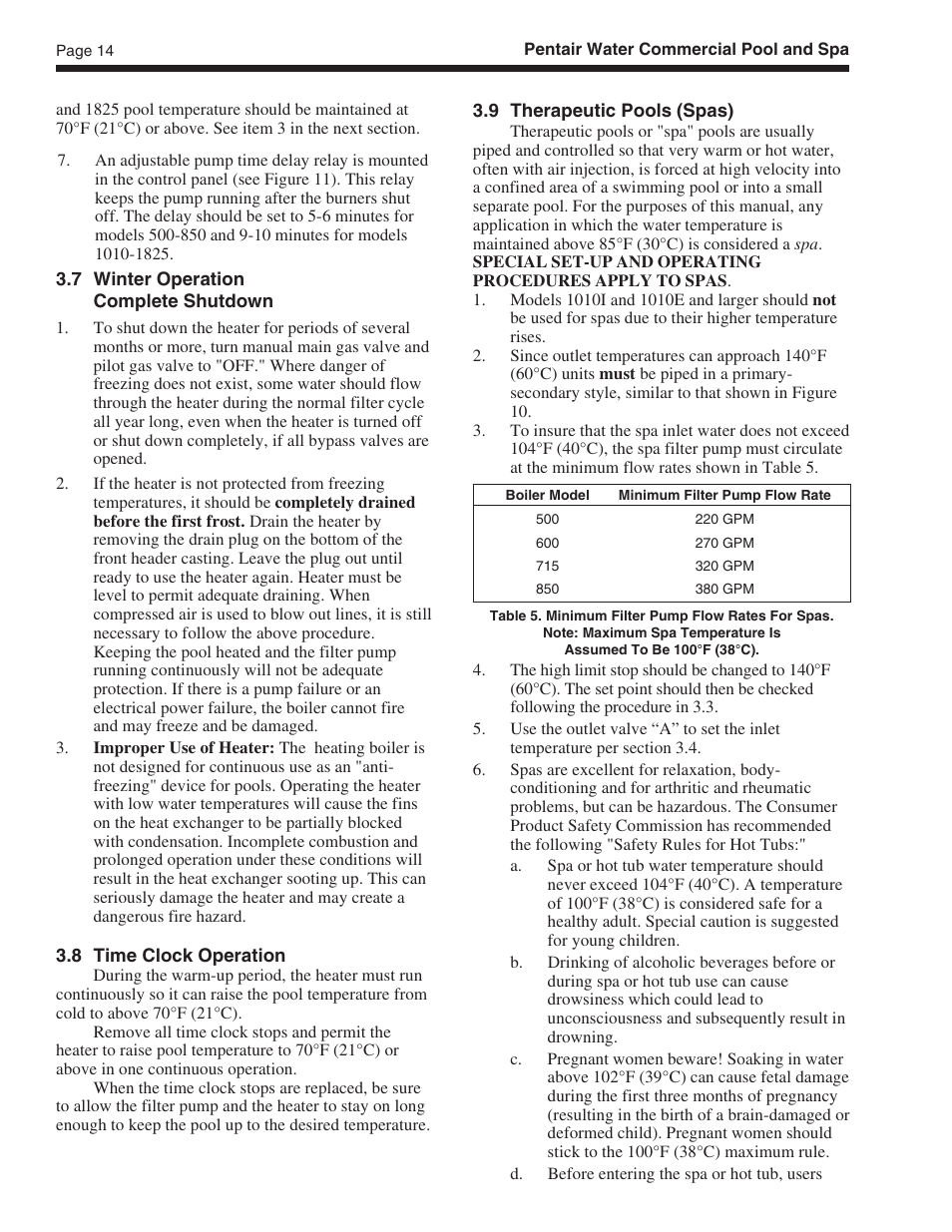 Pentair MT Sizes 500 User Manual | Page 14 / 32