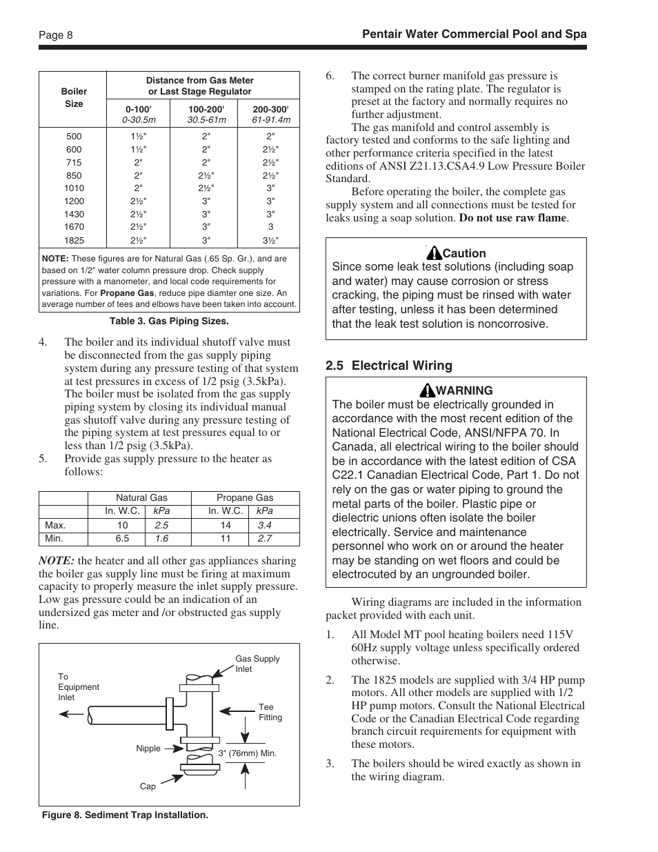 5 electrical wiring | Pentair MT Sizes 500 User Manual | Page 8 / 32
