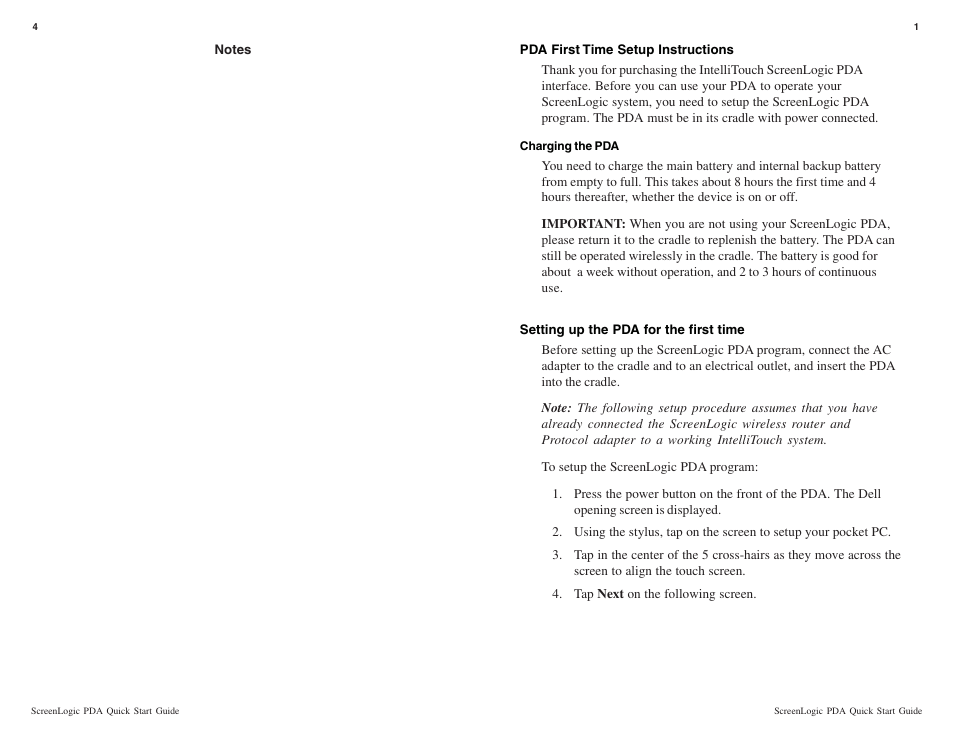 Pentair IntelliTouch PDA User Manual | Page 3 / 4