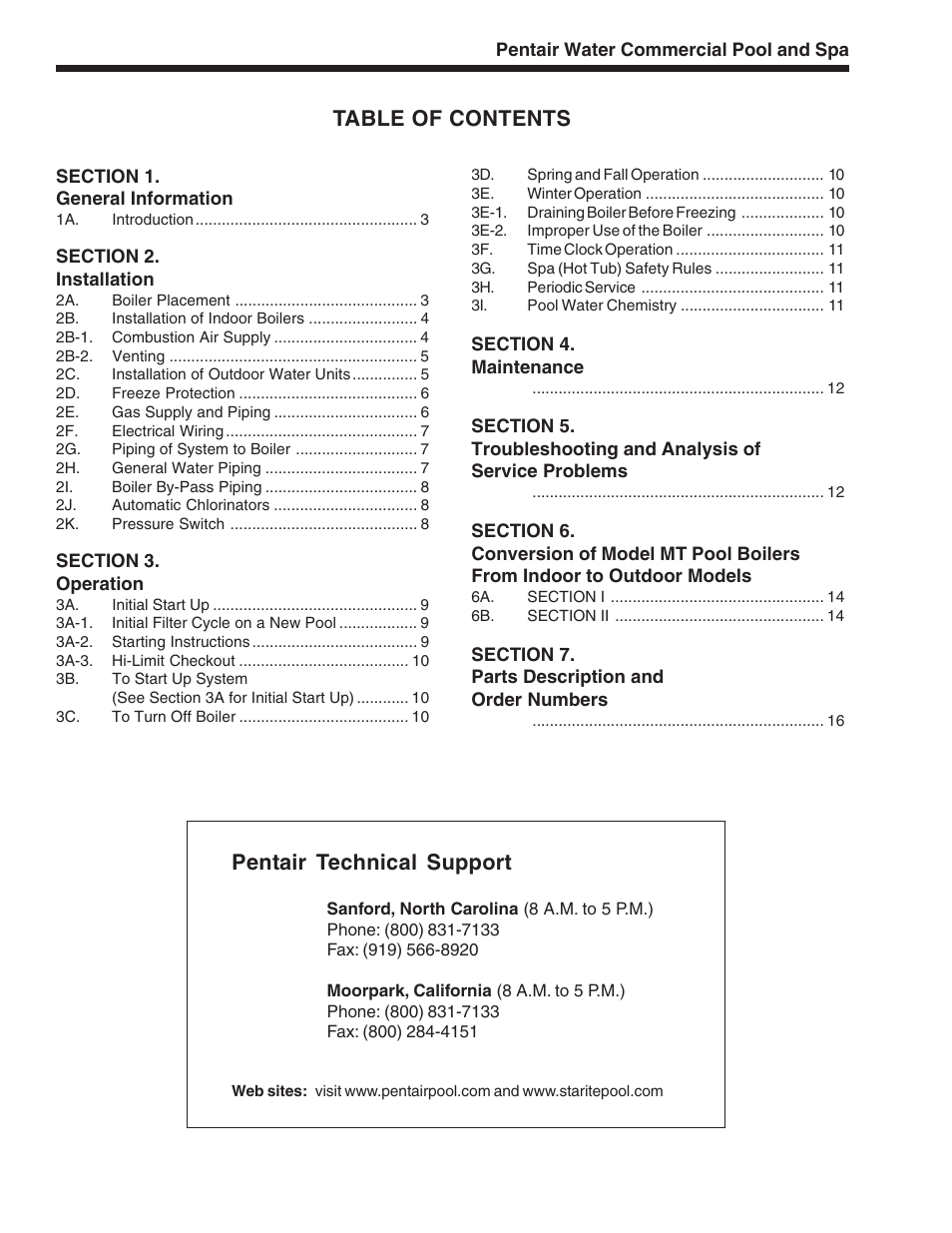 Pentair MT User Manual | Page 2 / 20