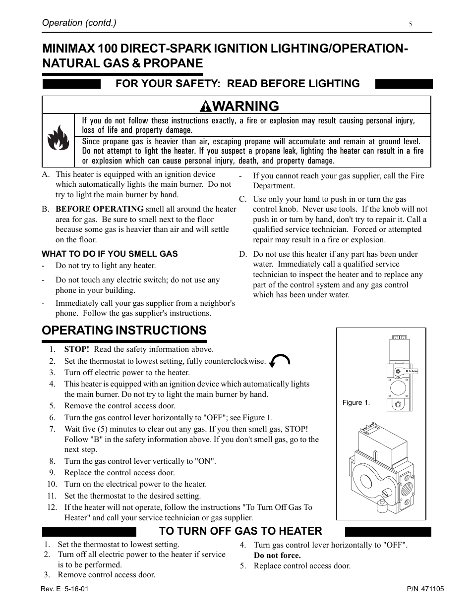 Warning, Operating instructions | Pentair 75 User Manual | Page 5 / 24