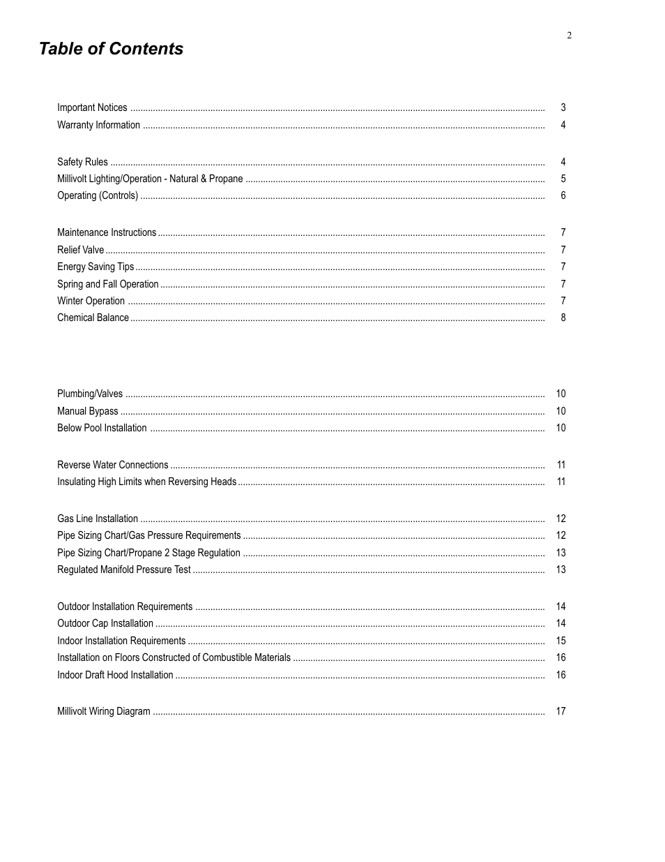 Pentair CH User Manual | Page 2 / 36