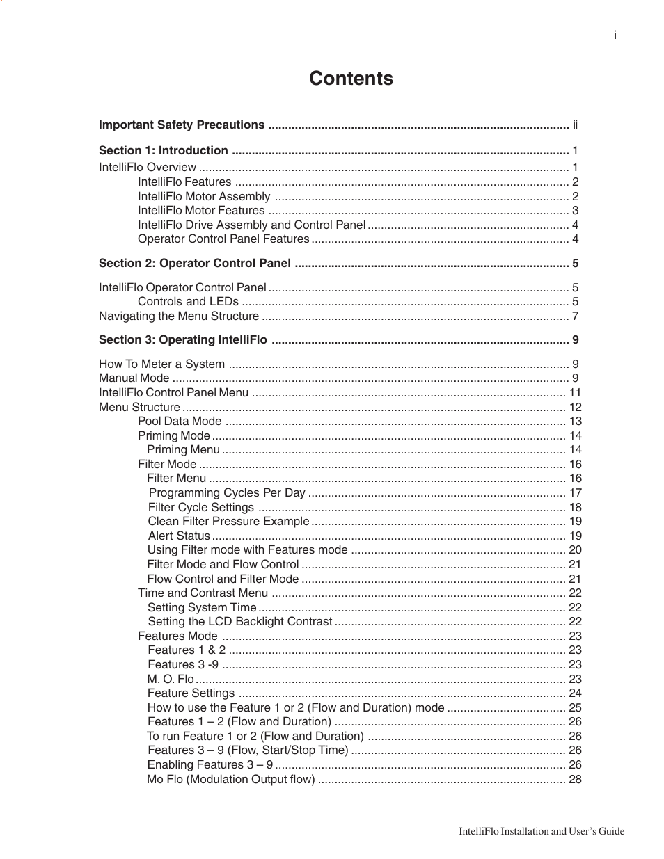 Pentair Variable Speed Pump IntelliFlo User Manual | Page 3 / 64
