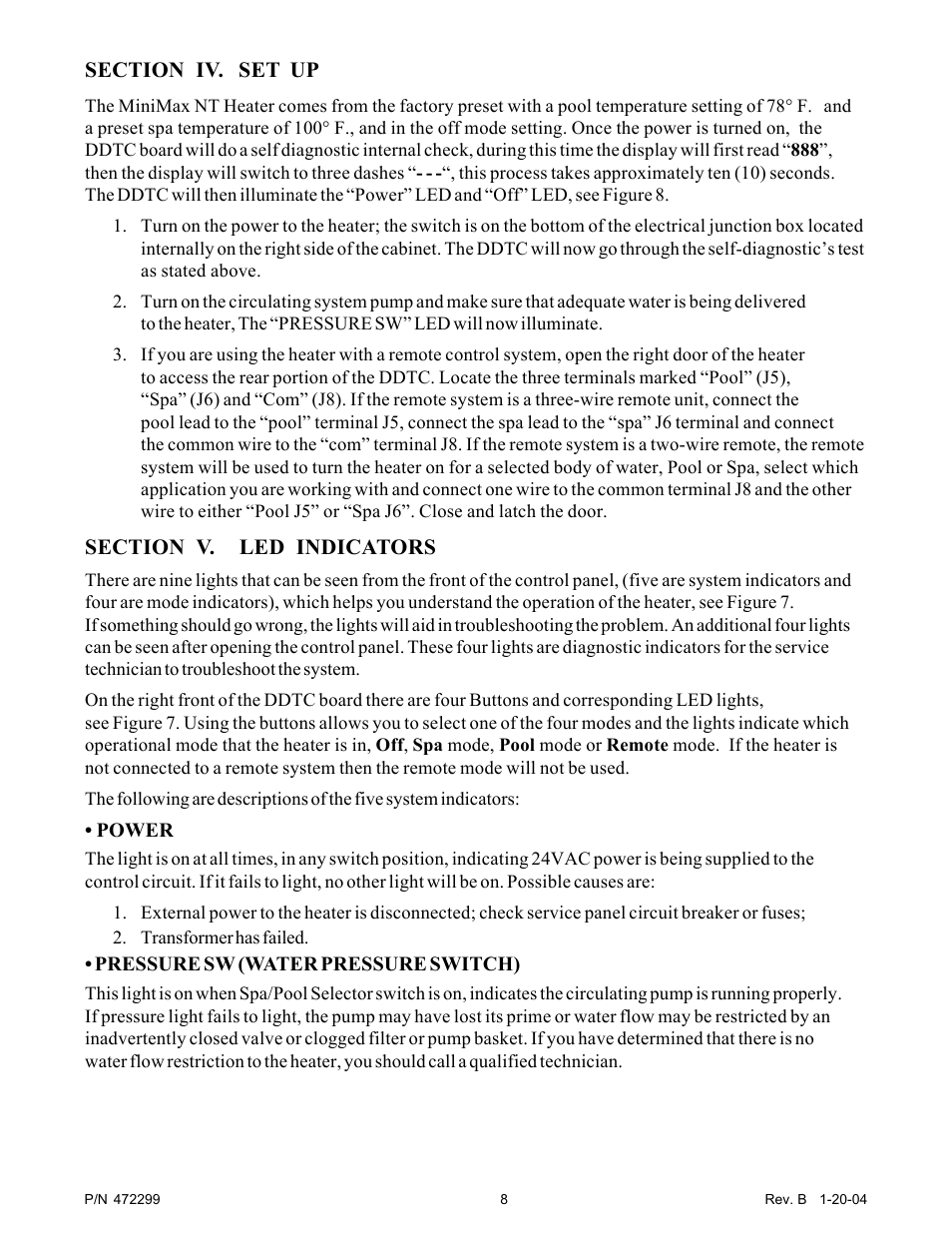 Pentair MiniMax NT Heater User Manual | Page 8 / 12