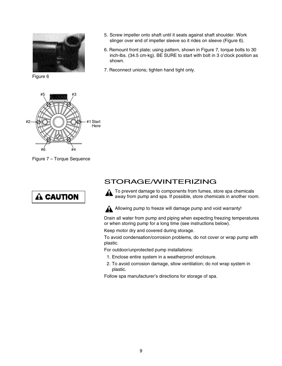 Storage/winterizing | Pentair DURA-JET JSAYDL User Manual | Page 9 / 16