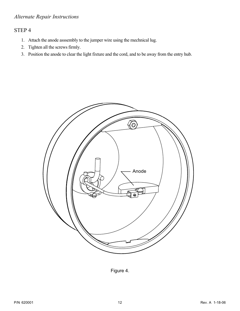 Alternate repair instructions step 4 | Pentair Hydrel Fixture Housing 620001 User Manual | Page 12 / 16