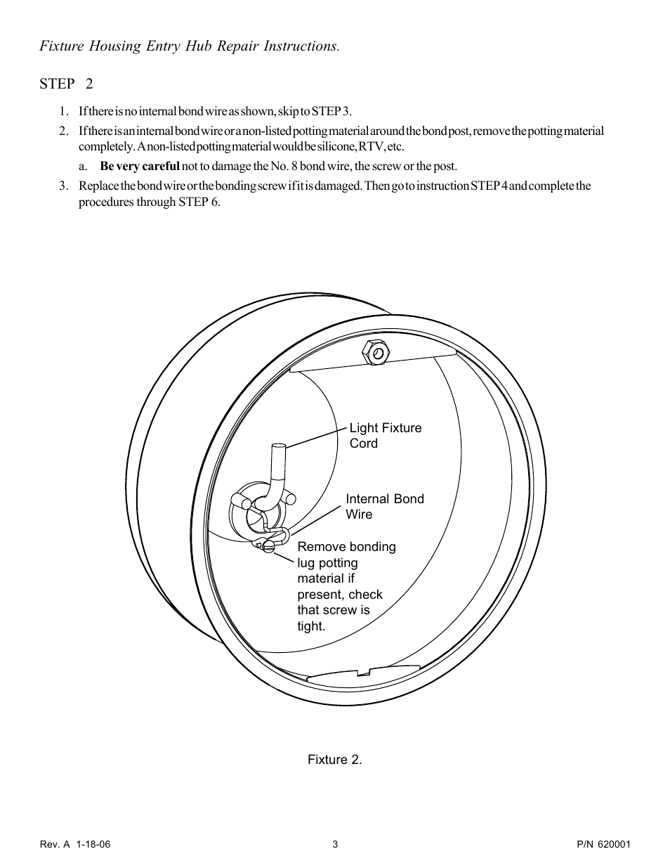 Pentair Hydrel Fixture Housing 620001 User Manual | Page 3 / 16