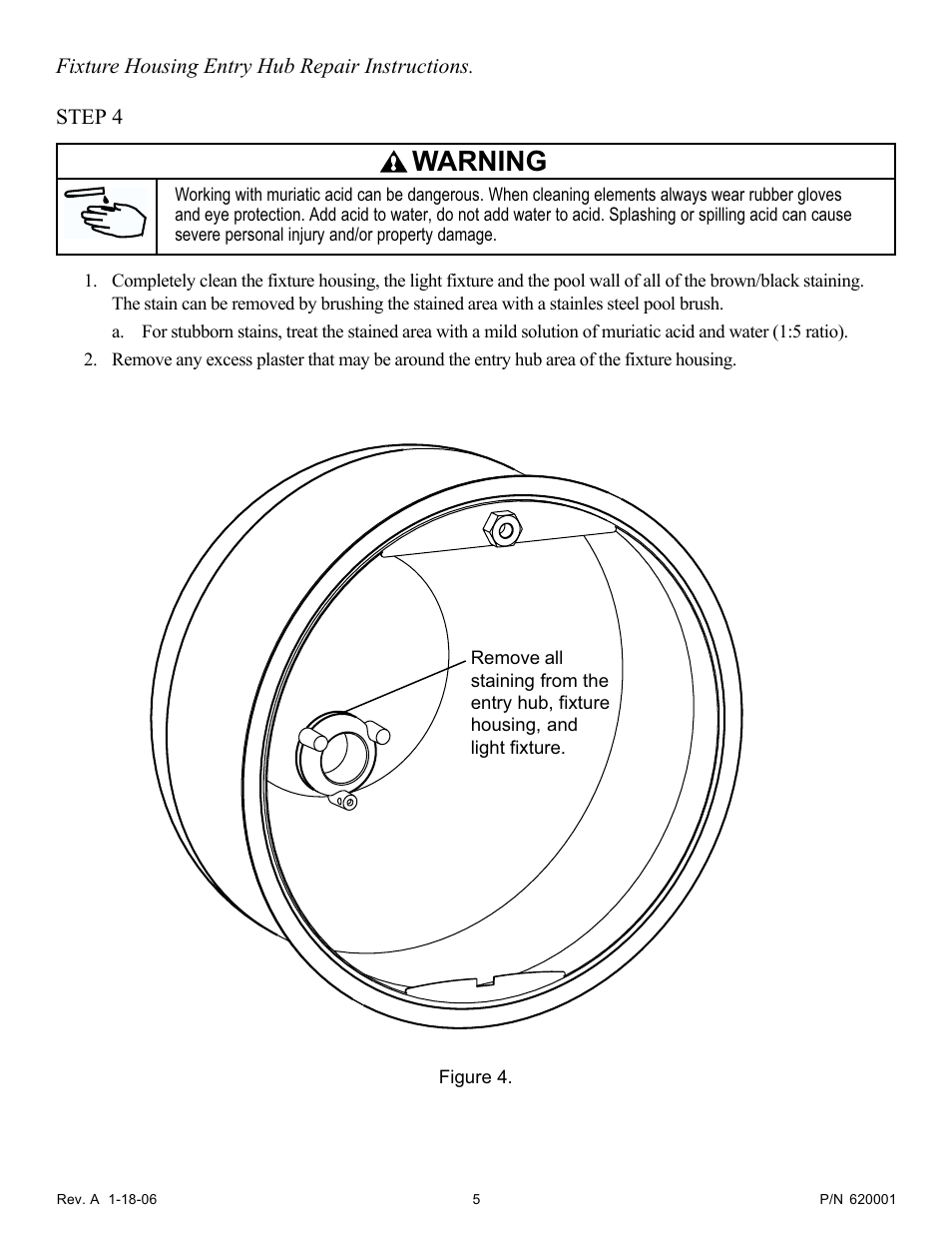 Warning | Pentair Hydrel Fixture Housing 620001 User Manual | Page 5 / 16