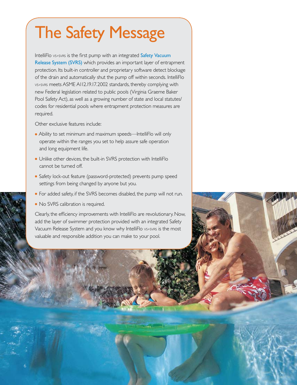 The safety message | Pentair IntelliFlo VS+SVRS User Manual | Page 6 / 8