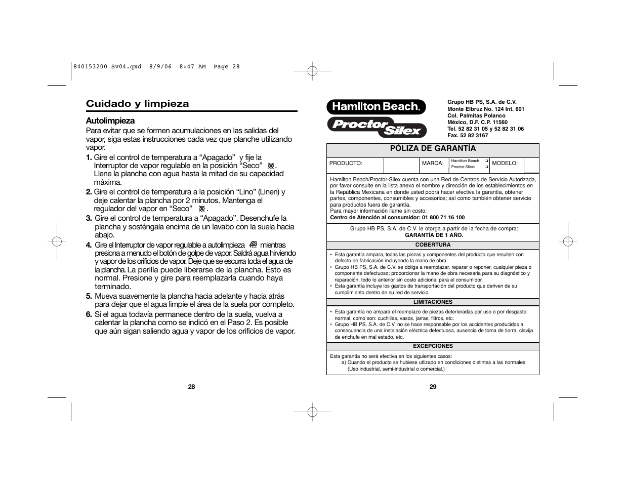 Cuidado y limpieza, Autolimpieza | Proctor-Silex 17150 User Manual | Page 16 / 18