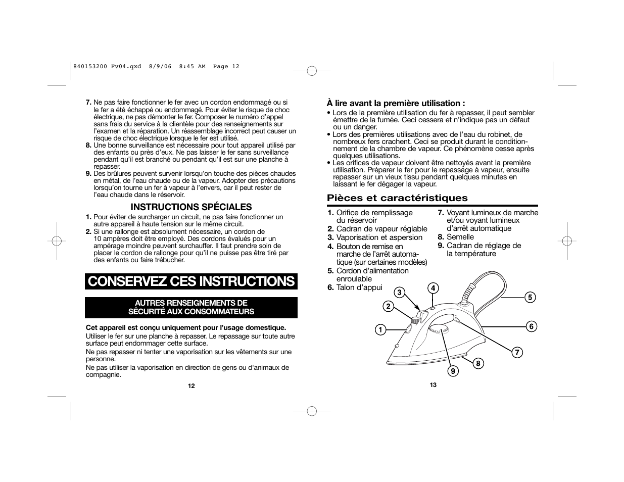 Conservez ces instructions | Proctor-Silex 17150 User Manual | Page 8 / 18