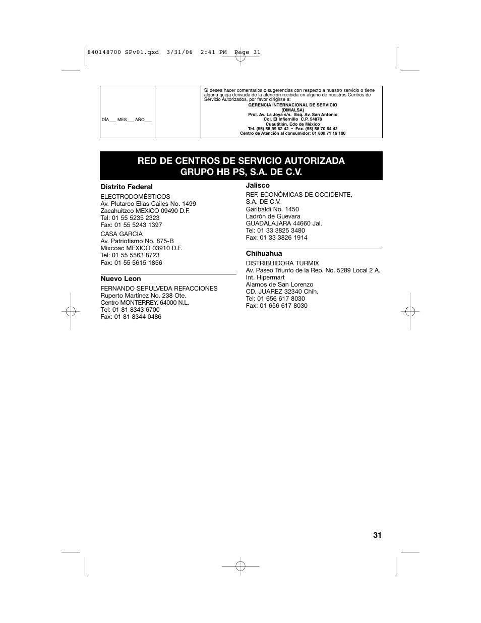 Proctor-Silex pizza and toaster oven User Manual | Page 31 / 32