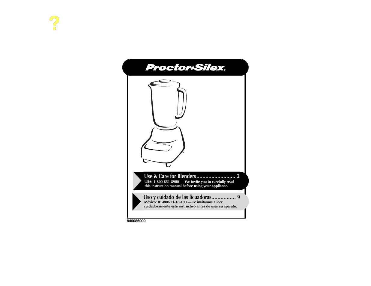 Proctor-Silex Blenders User Manual | 10 pages