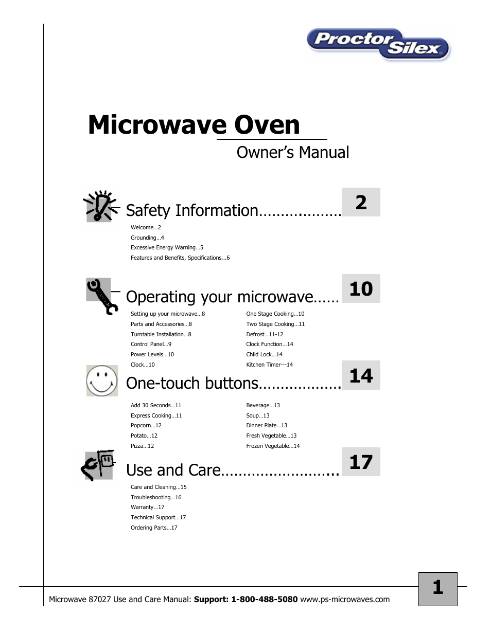 Proctor-Silex 87027 User Manual | 17 pages