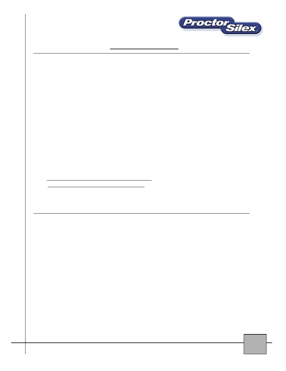 Proctor-Silex E8020NP-SI User Manual | Page 18 / 18