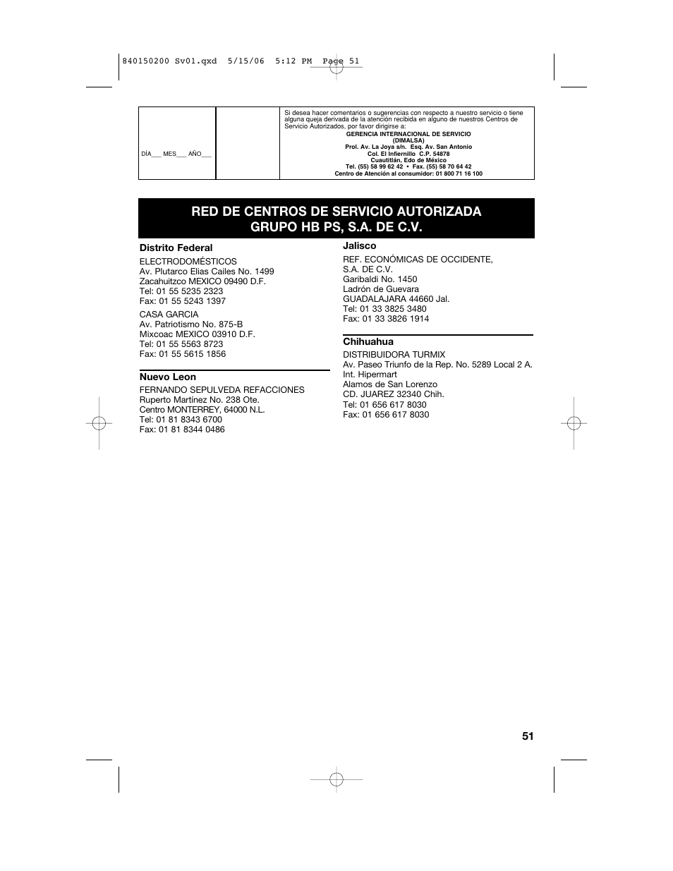 Proctor-Silex 840150200 User Manual | Page 51 / 52