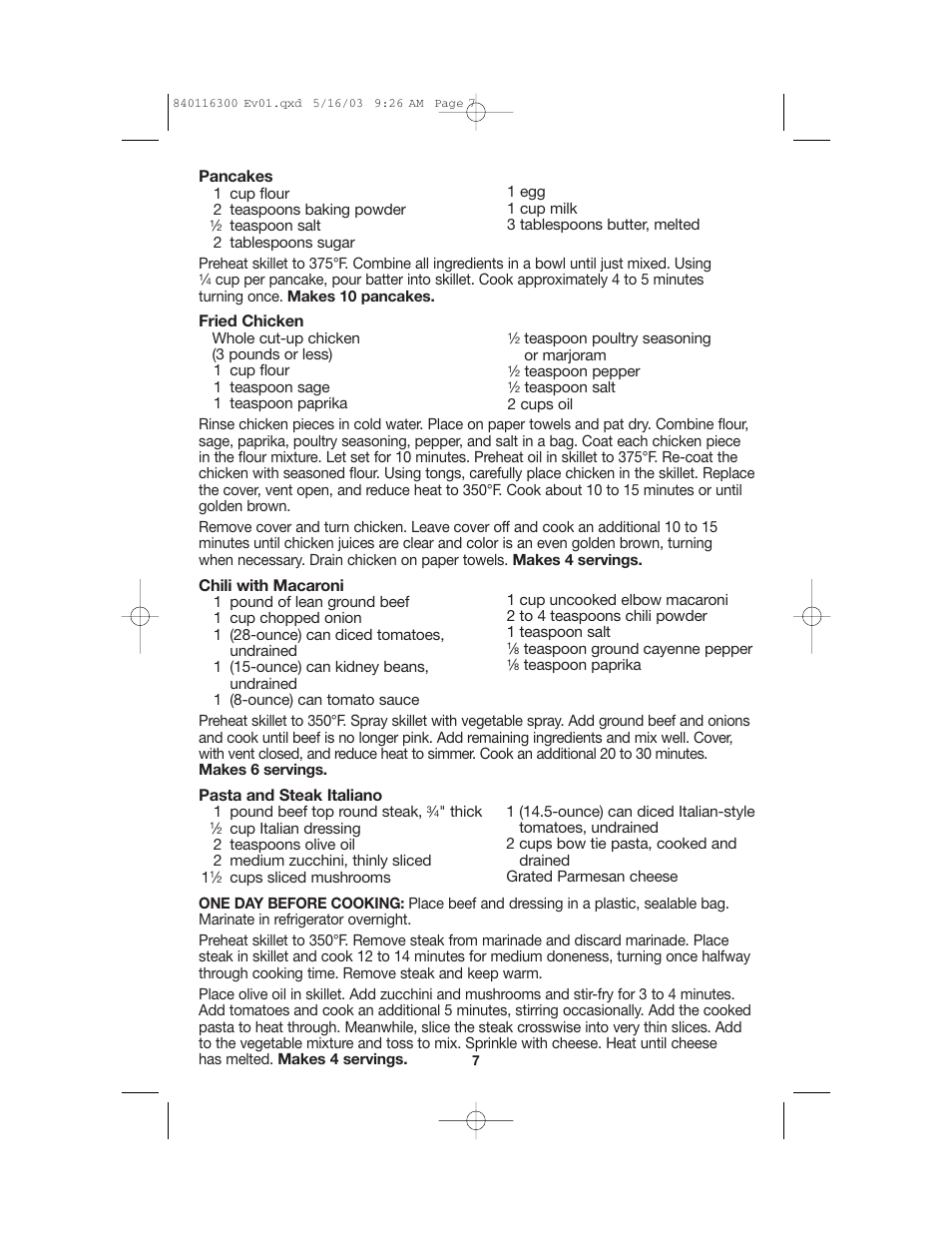Proctor-Silex 840116300 User Manual | Page 7 / 24