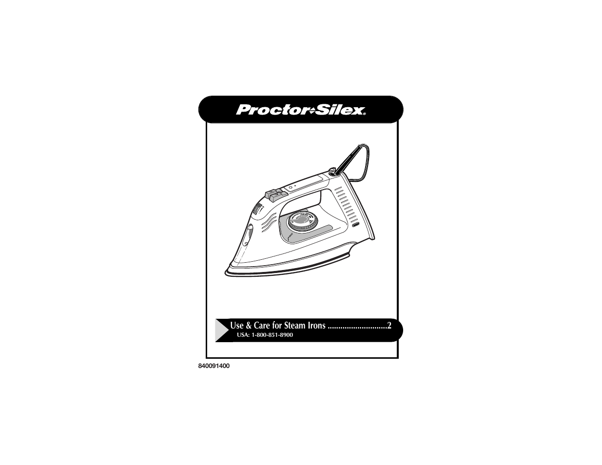 Proctor-Silex 840091400 User Manual | 5 pages