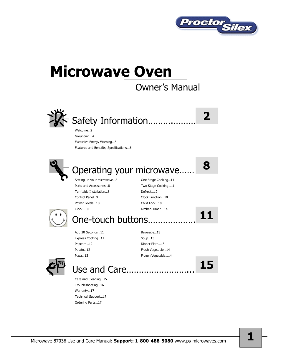 Proctor-Silex 87036 User Manual | 17 pages