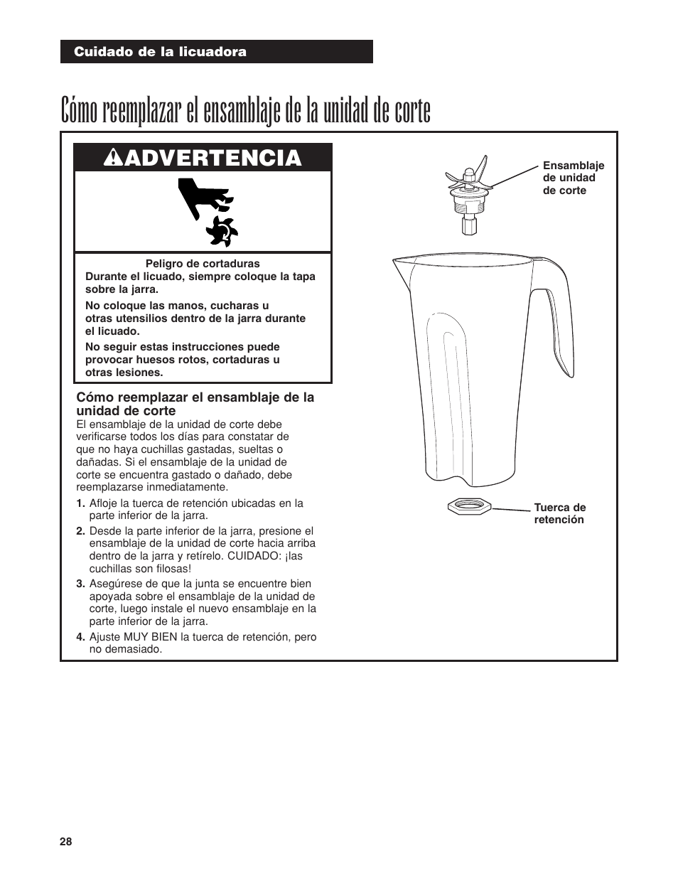 Wadvertencia | Proctor-Silex HBH450 User Manual | Page 28 / 32