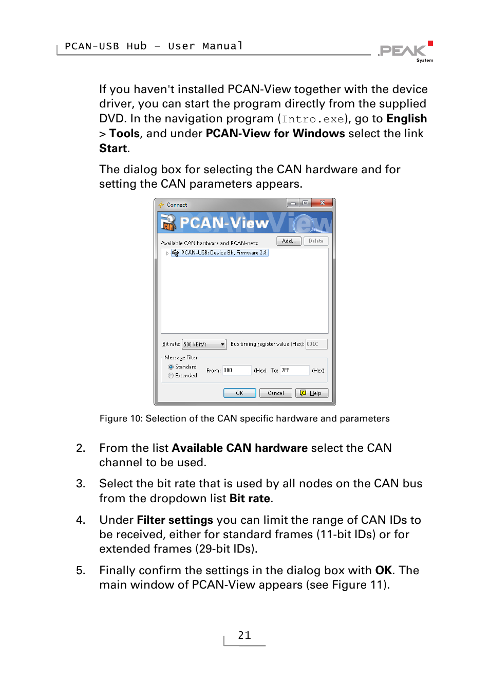 PEAK-System Technik RS-232 User Manual | Page 21 / 35
