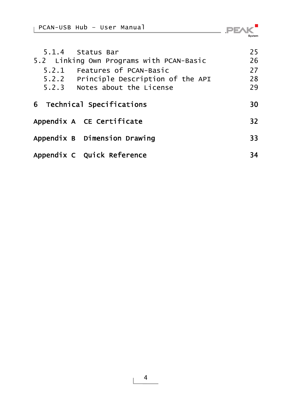 PEAK-System Technik RS-232 User Manual | Page 4 / 35