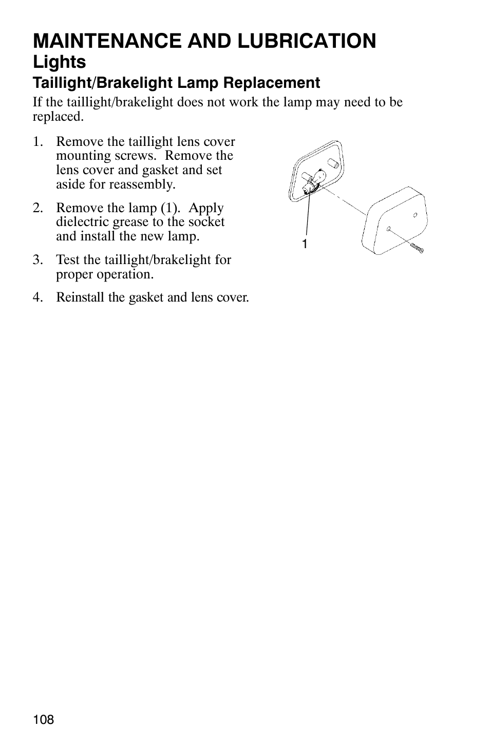 Maintenance and lubrication, Lights | Polaris 6X6 User Manual | Page 111 / 136