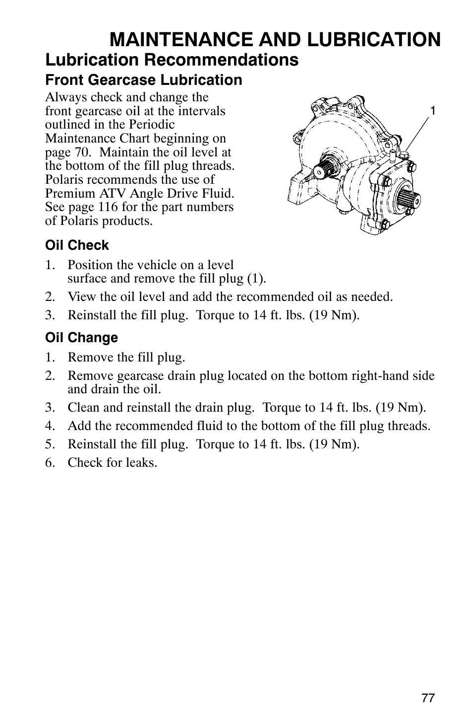 Maintenance and lubrication, Lubrication recommendations | Polaris 6X6 User Manual | Page 80 / 136