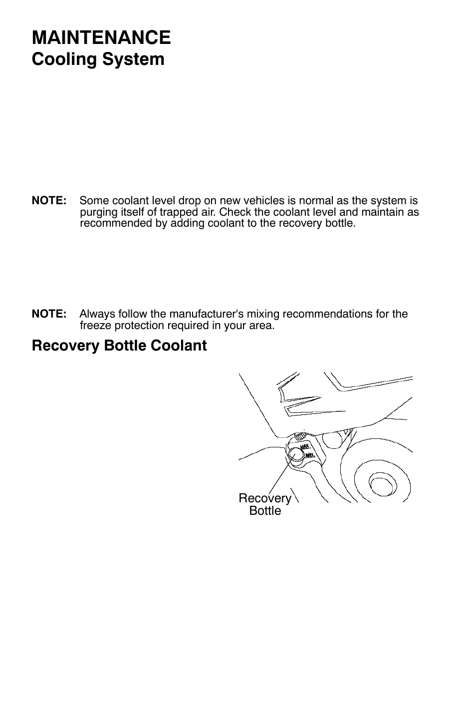 Maintenance, Cooling system, Recovery bottle coolant | Polaris Sportsman 500 EFI X2 User Manual | Page 102 / 157