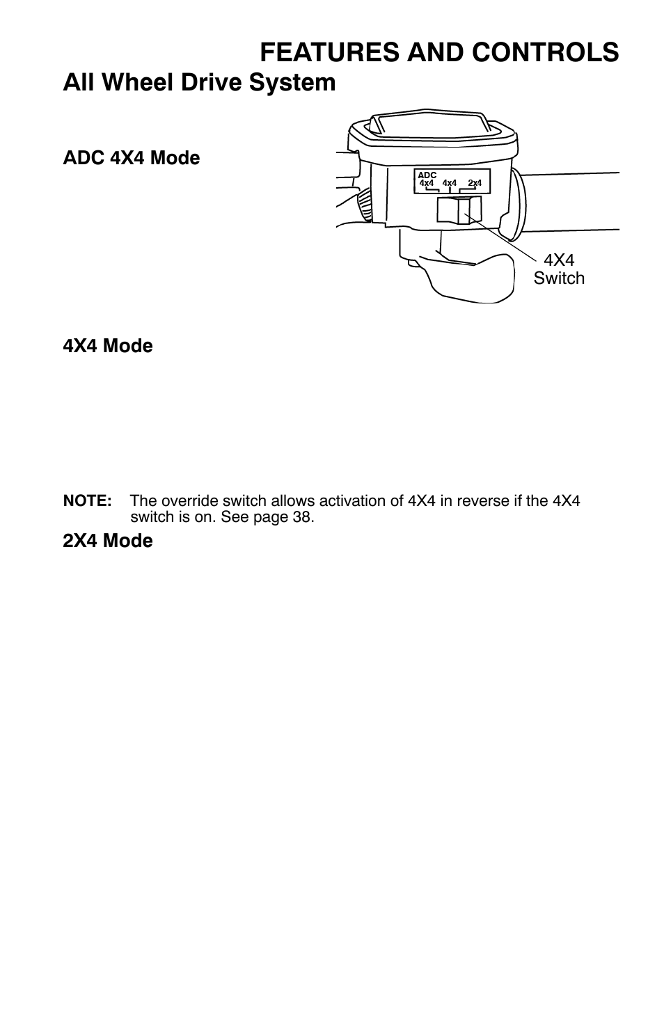 Features and controls, All wheel drive system | Polaris Sportsman 500 EFI X2 User Manual | Page 47 / 157