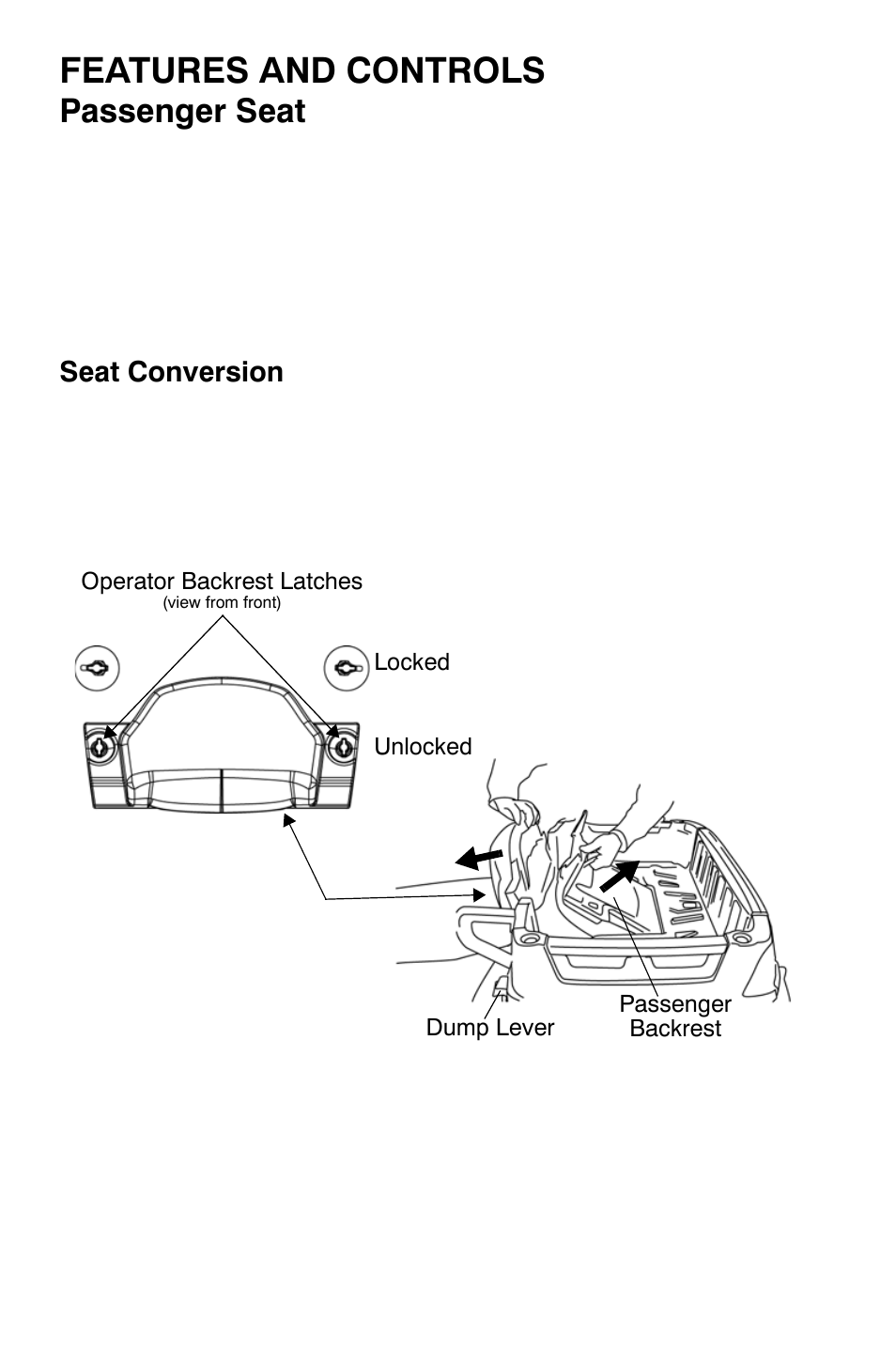Features and controls, Passenger seat | Polaris Sportsman 500 EFI X2 User Manual | Page 50 / 157