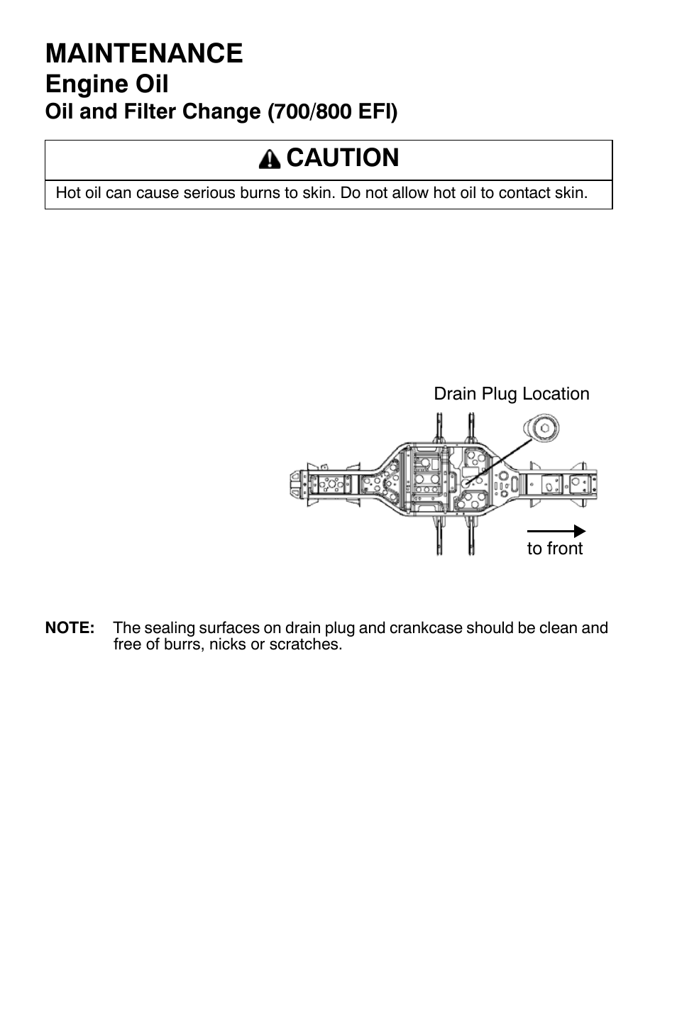 Maintenance, Engine oil, Caution | Polaris Sportsman 500 EFI X2 User Manual | Page 96 / 157