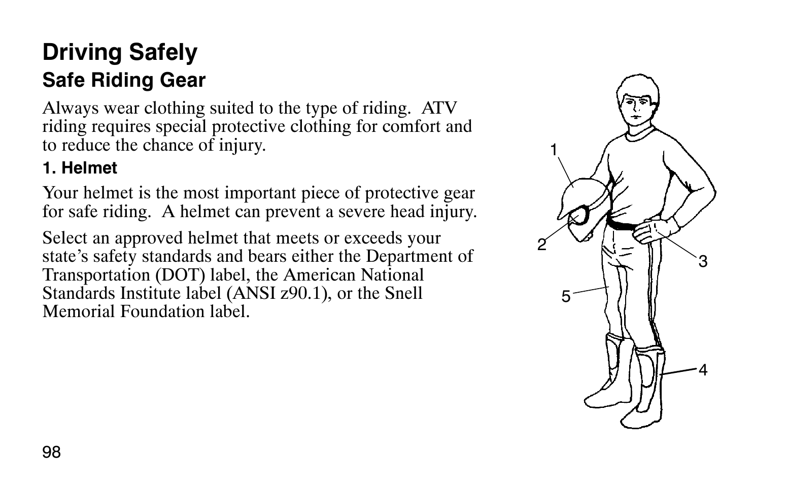 Driving safely | Polaris Sprotsman 90 User Manual | Page 100 / 188