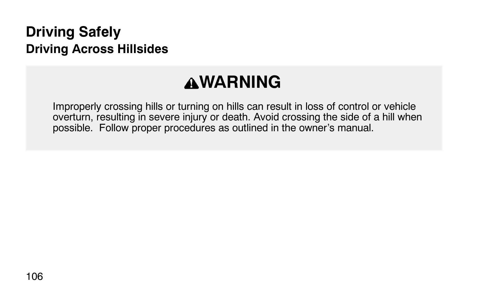 Warning | Polaris Sprotsman 90 User Manual | Page 108 / 188