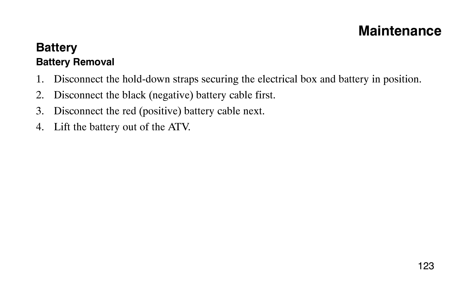 Maintenance | Polaris Sprotsman 90 User Manual | Page 125 / 188