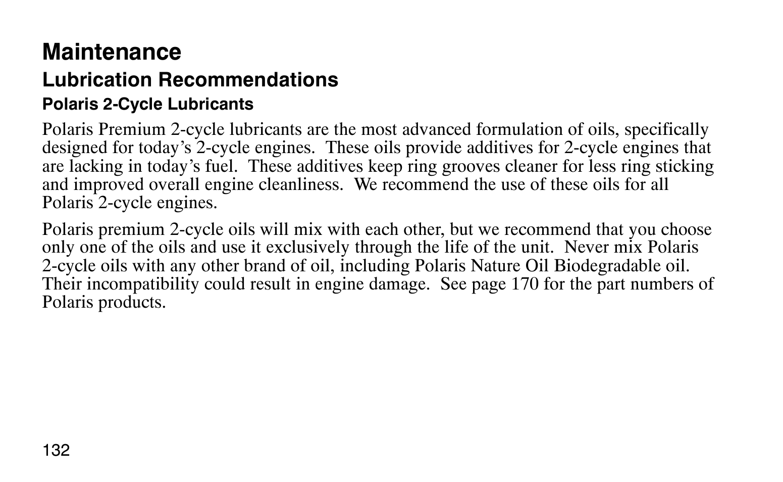 Maintenance | Polaris Sprotsman 90 User Manual | Page 134 / 188