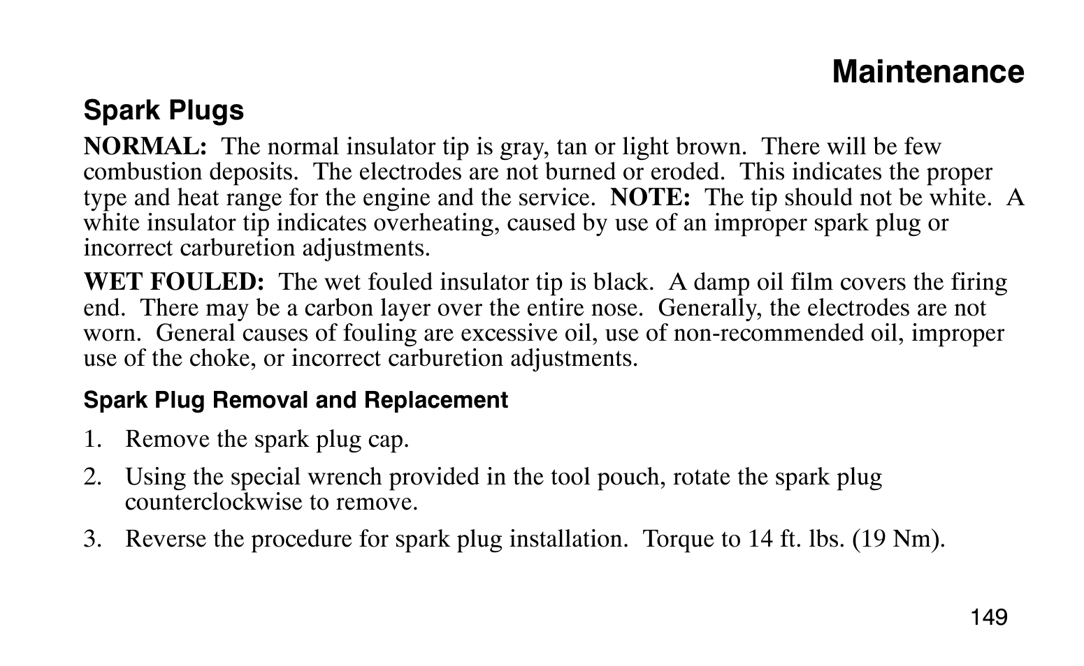 Maintenance | Polaris Sprotsman 90 User Manual | Page 151 / 188