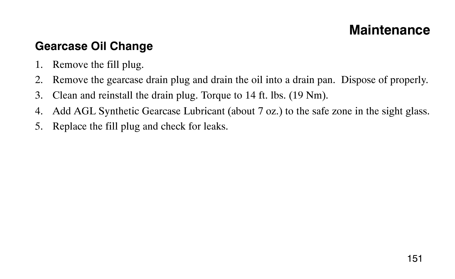 Maintenance | Polaris Sprotsman 90 User Manual | Page 153 / 188