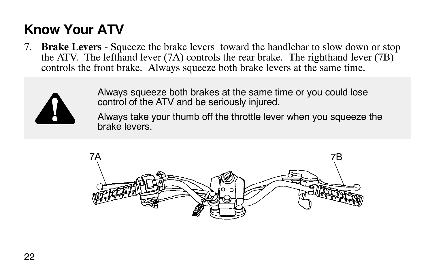 Know your atv | Polaris Sprotsman 90 User Manual | Page 24 / 188
