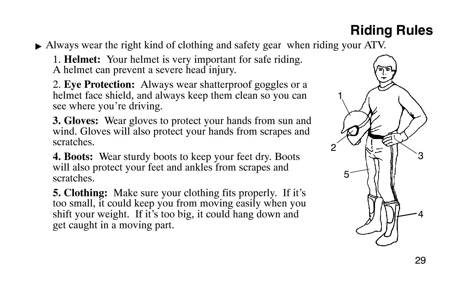 Riding rules | Polaris Sprotsman 90 User Manual | Page 31 / 188