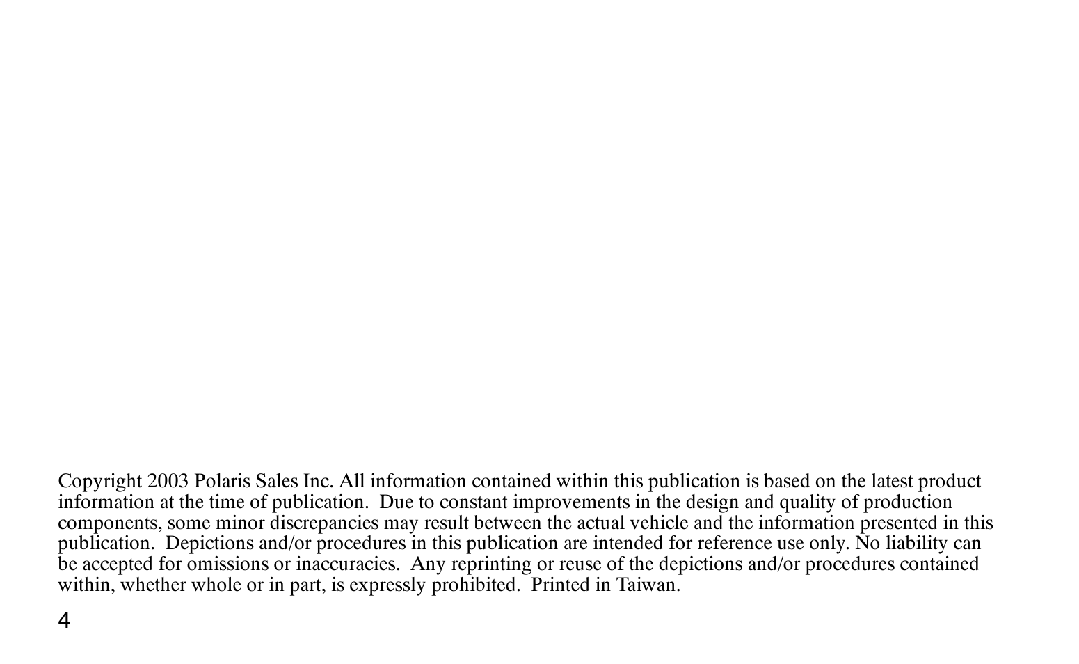 Polaris Sprotsman 90 User Manual | Page 6 / 188