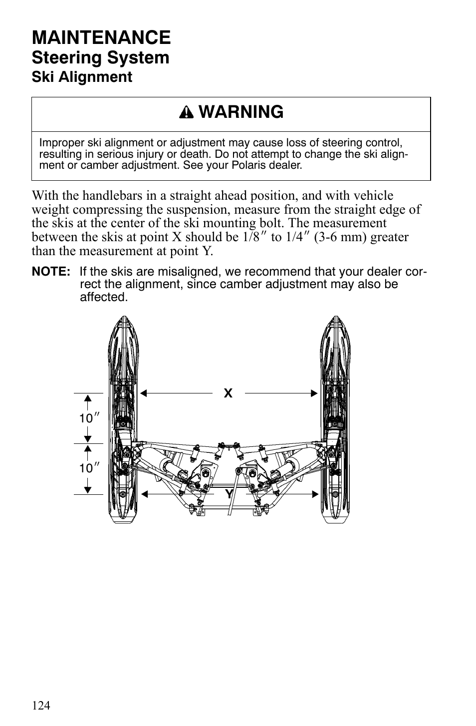 Maintenance, Steering system, Warning | Polaris 700 IQ User Manual | Page 127 / 154