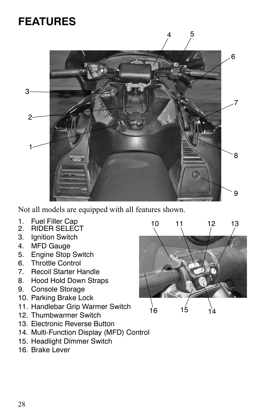 Features | Polaris 700 IQ User Manual | Page 31 / 154