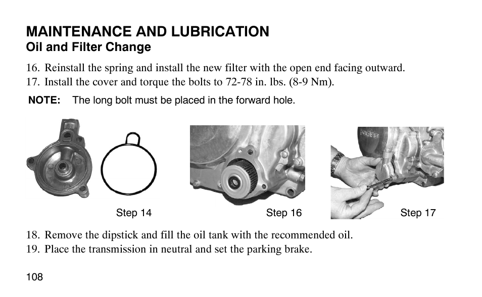 Maintenance and lubrication | Polaris 9919510 User Manual | Page 111 / 187