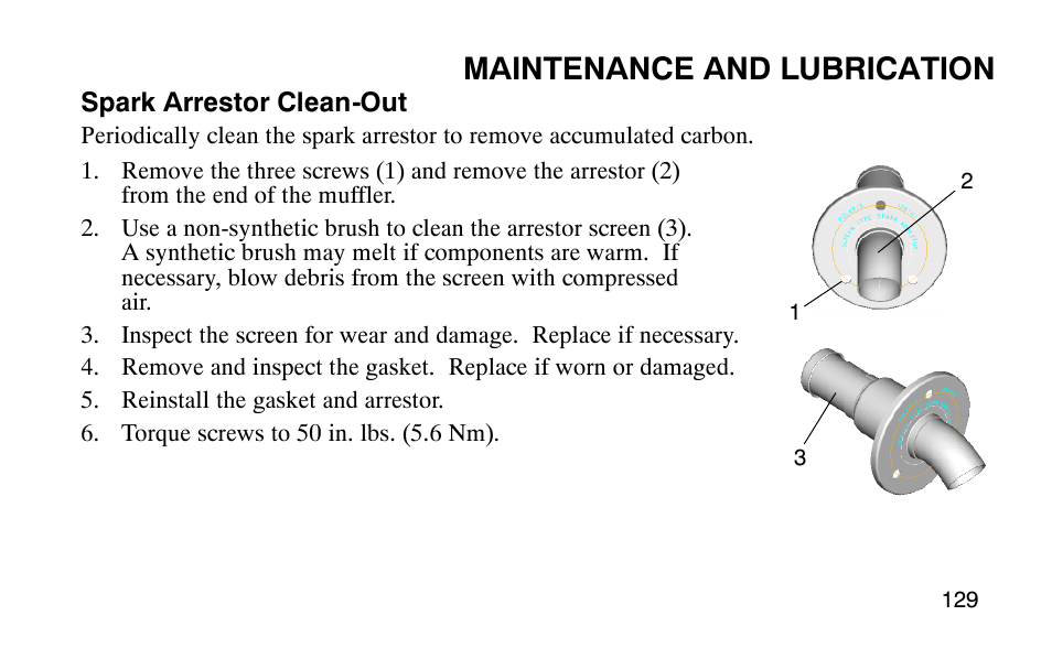 Maintenance and lubrication | Polaris 9919510 User Manual | Page 132 / 187